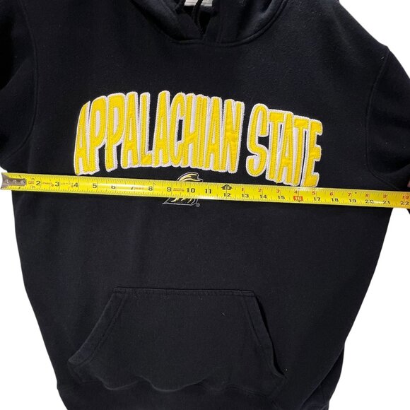 Appalachian State Hoodie Black Embroidered Logo J America Medium Pullover - Picture 11 of 12
